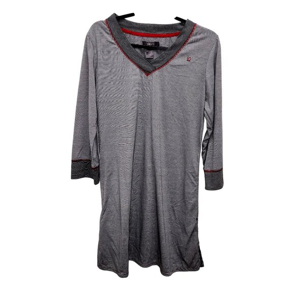 Liz Claiborne Medium Long-Sleeve Striped Nightgown 4189 - Picture 1 of 7